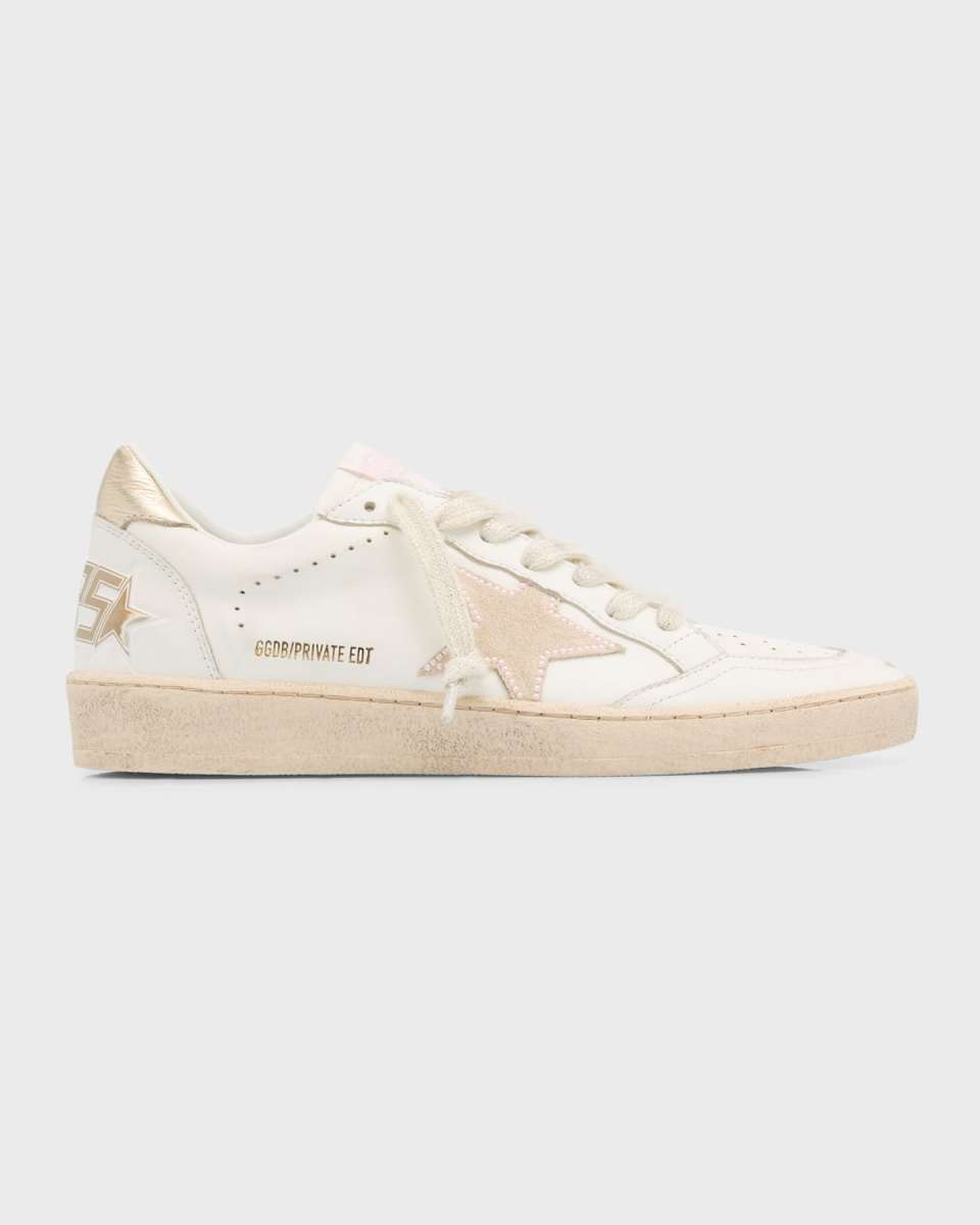 Ball Star Metallic Leather Sneakers