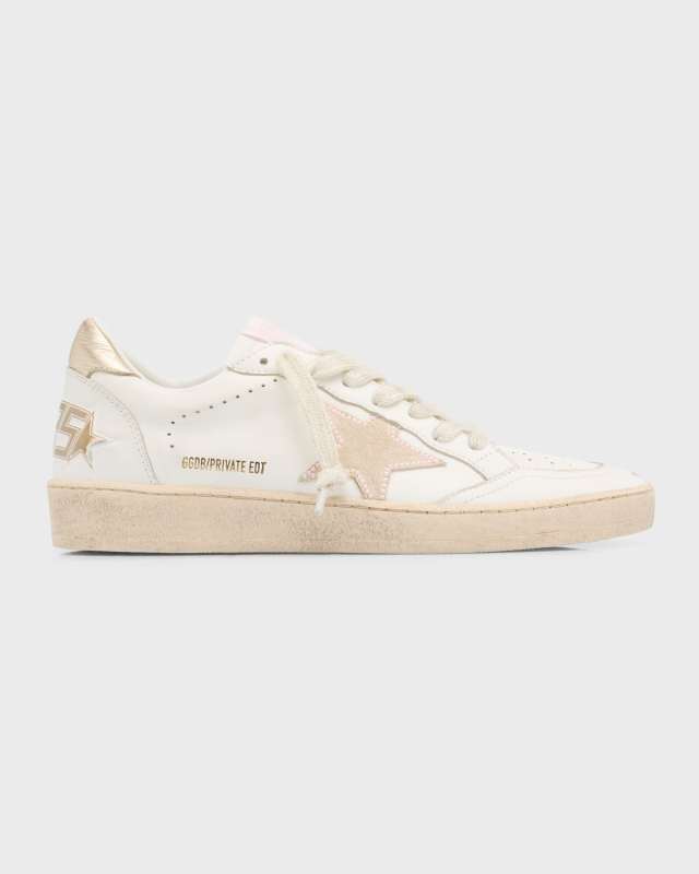 Ball Star Metallic Leather Sneakers