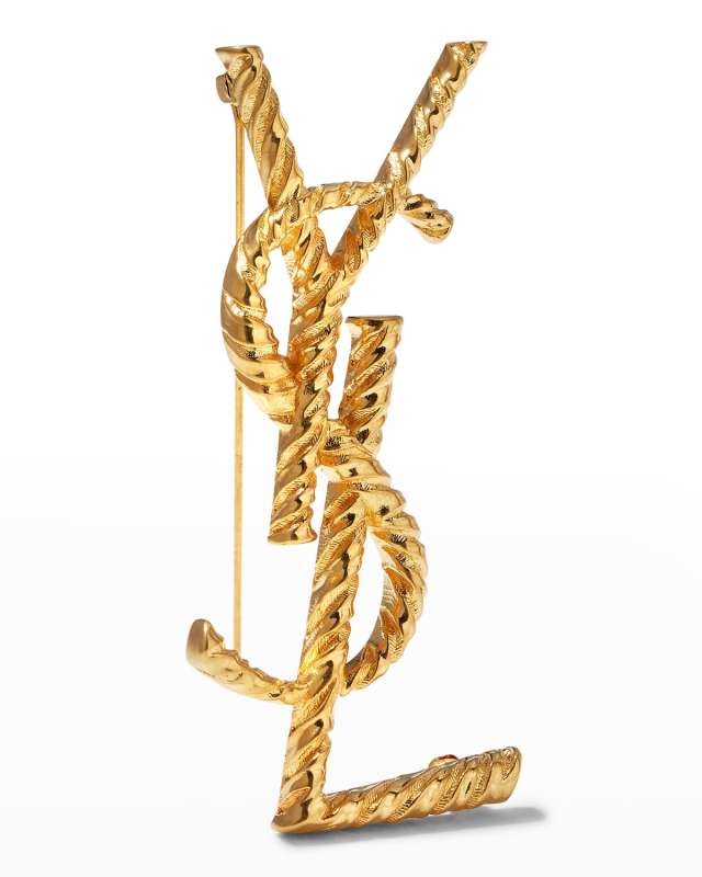 Tiger Textured YSL Brooch