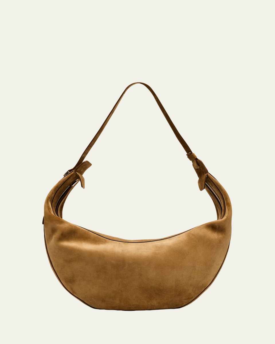Augustina Zip Suede Hobo Bag