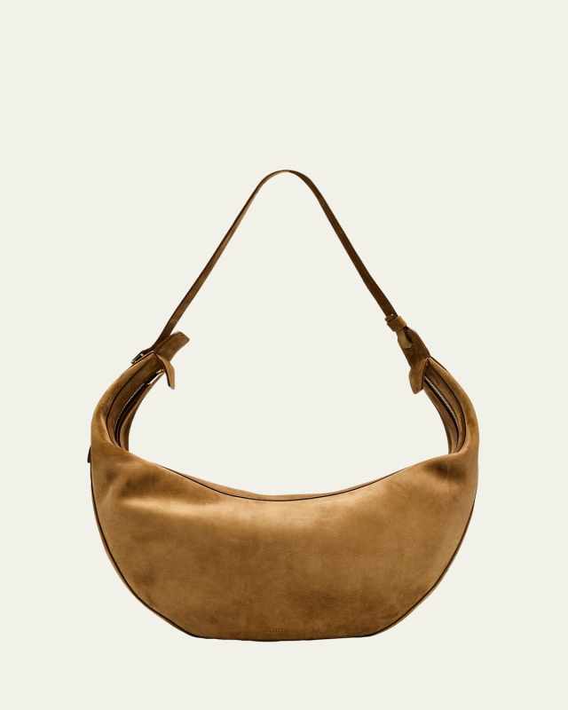 Augustina Zip Suede Hobo Bag