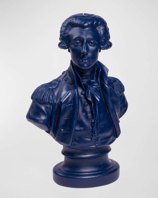 Lafayette Bust Candle, Royal Blue