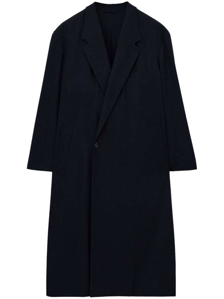 double breasted maxi-coat