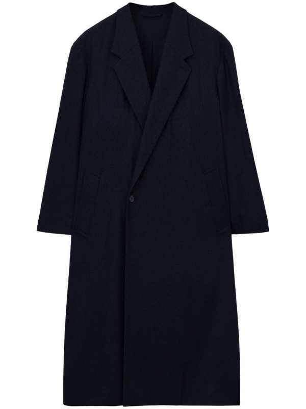 double breasted maxi-coat