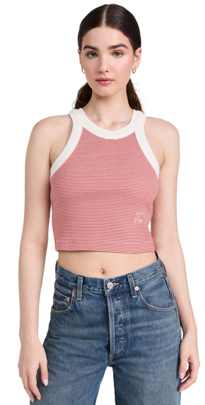 Closed Cropped Racer Tank Top Arabiata