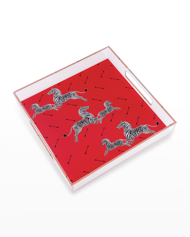 Zebra Black Acrylic Tray
