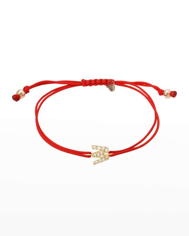 14K Gold Diamond Initial Fortune Bracelet, A to Z