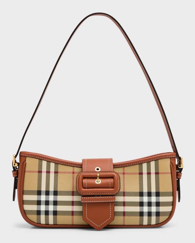 Check Buckle Shoulder Bag
