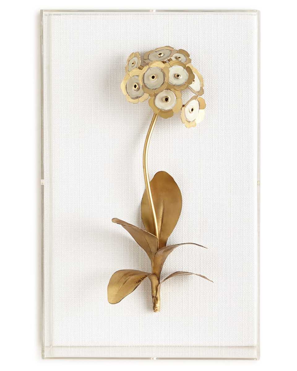 Original Gilded Auricula Study on Linen