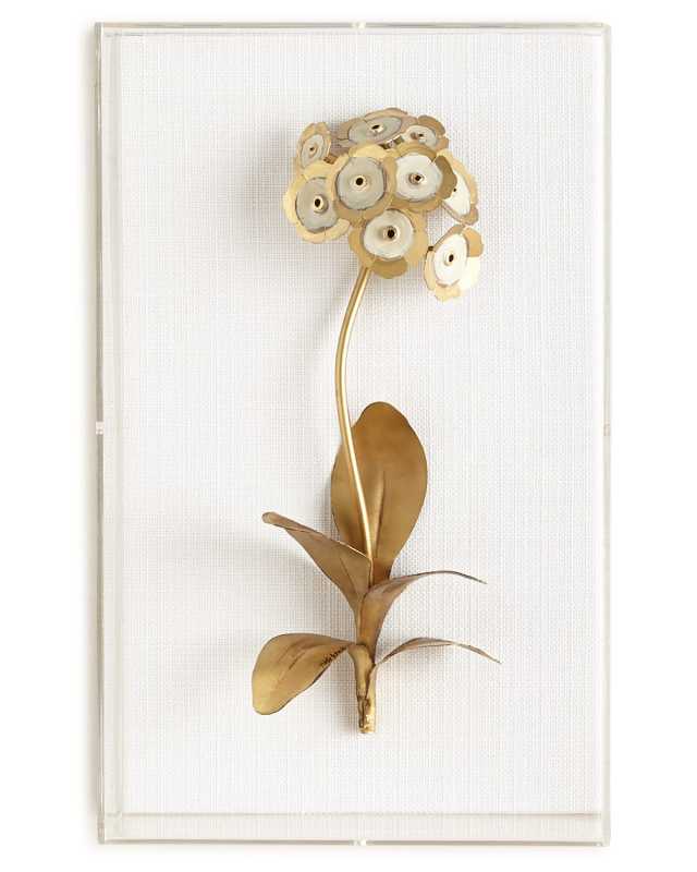 Original Gilded Auricula Study on Linen
