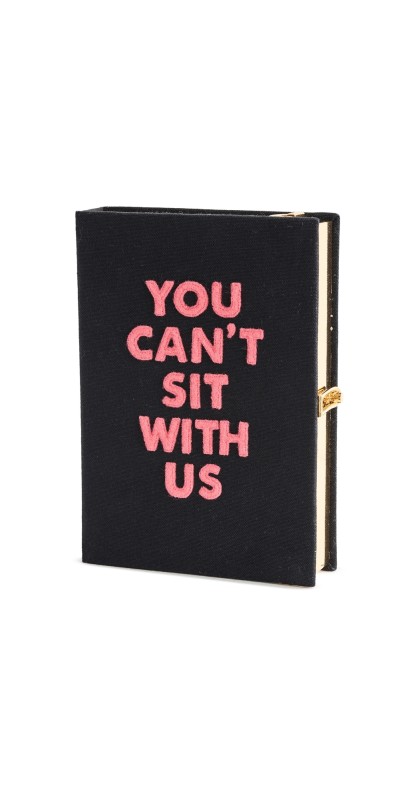 Olympia Le-Tan You Can't Sit With Us Book Clutch Black
