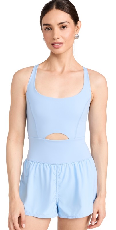 FP Movement Righteous Runsie Romper Oxford Blue