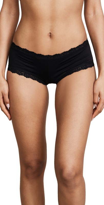 Hanky Panky Cotton with a Conscience Boy Shorts Black