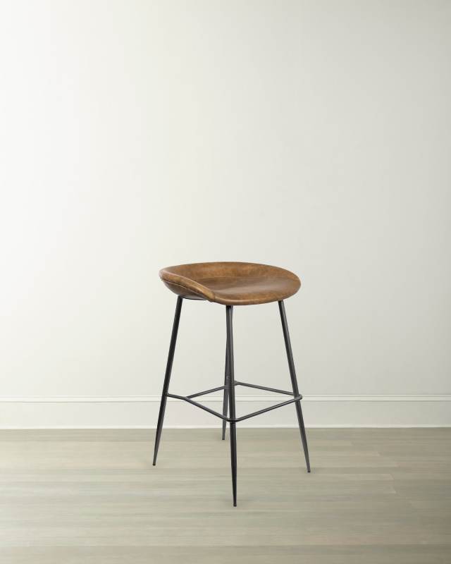 Marc Leather Bar Stools, Set of 2, 29"