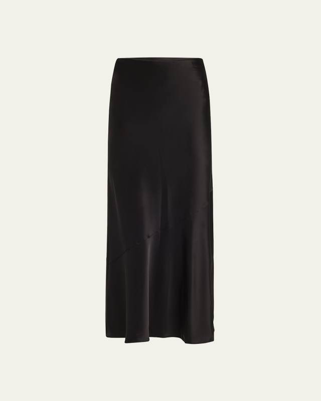 Terese Ankle-Length Satin Slip Skirt