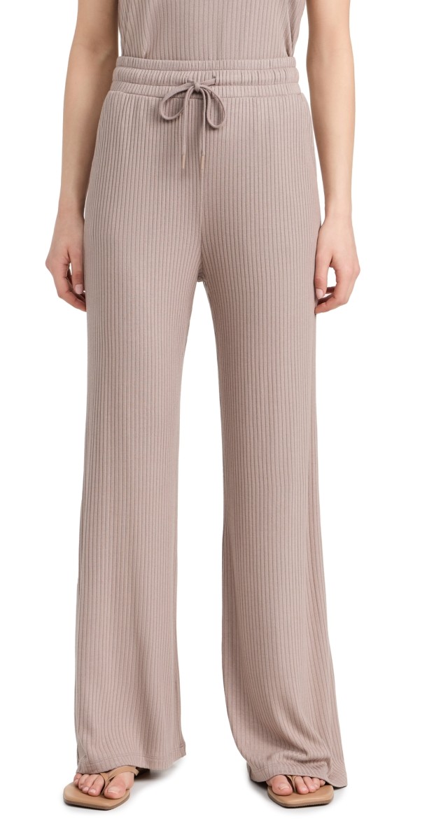 Beyond Yoga Well Traveled Wide Leg Pants Oyster