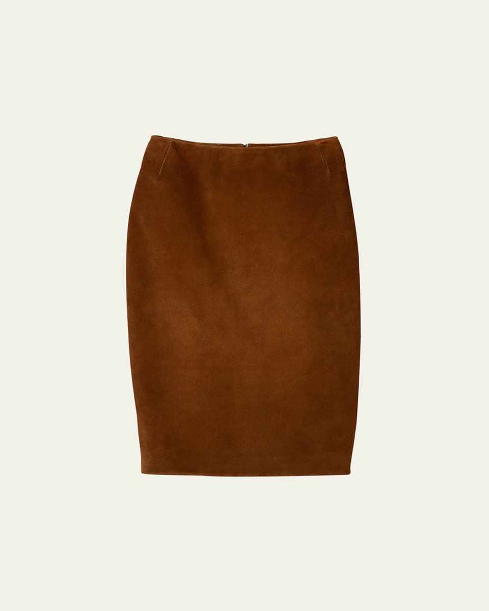 Suede Pencil Skirt
