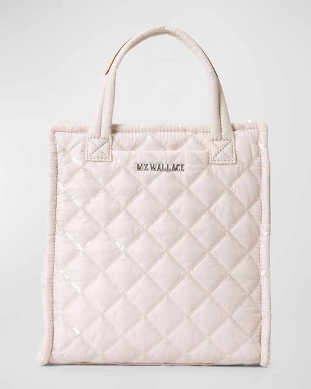 Mini Sequin Quilted Box Tote Bag