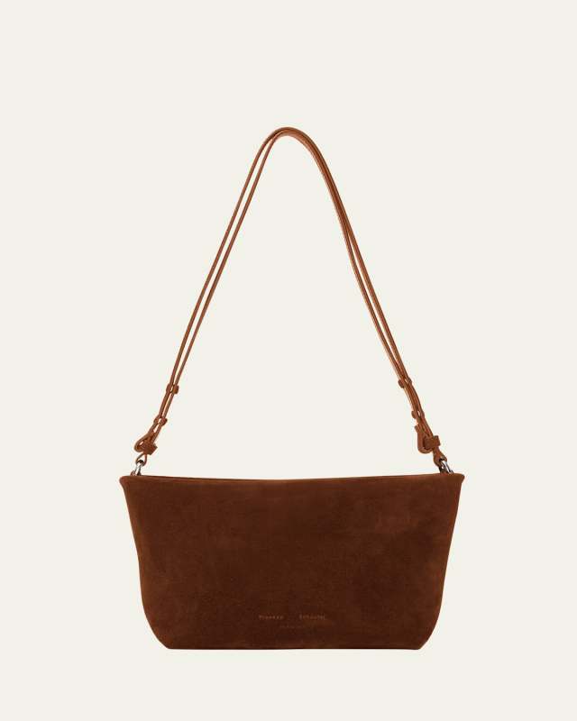 Bond Zip Suede Shoulder Bag