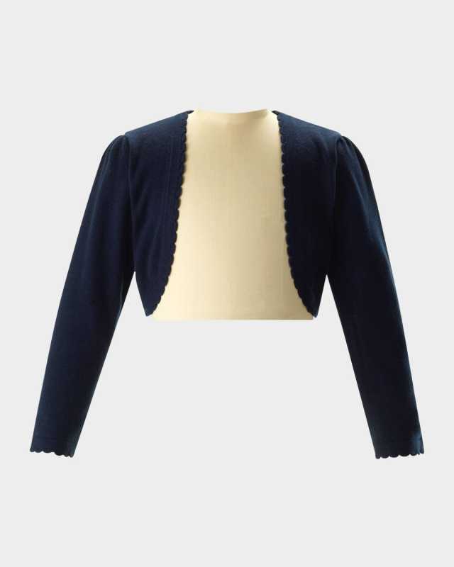 Girl's Scalloped Trim Bolero, Size 2-10