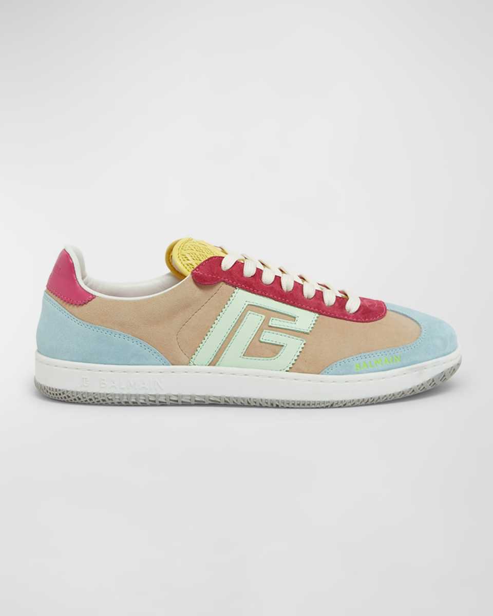 Swan Colorblock Suede Low-Top Sneakers