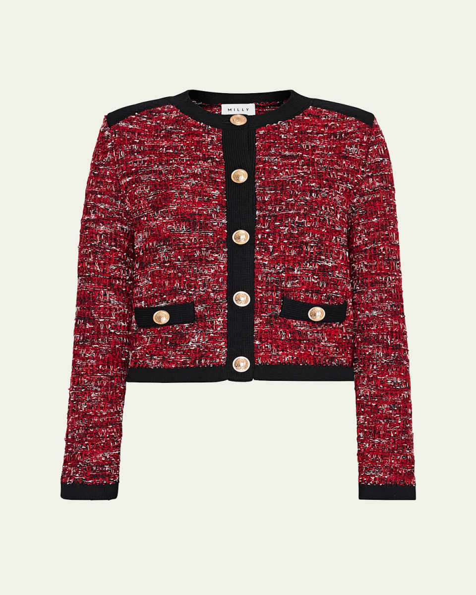 Kelly Button-Down Tweed Knit Cardigan