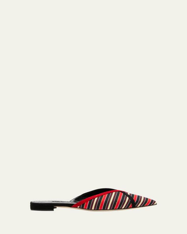 Sahsh Stripe Ballerina Mules
