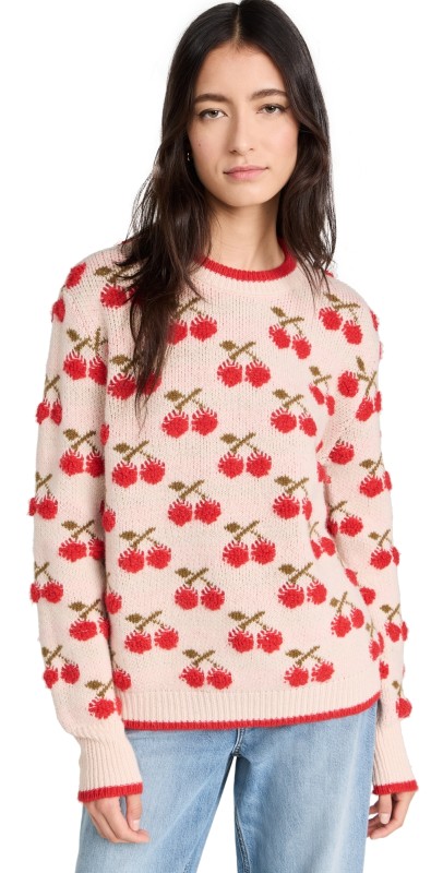 La Double J Cherry Sweater Off White