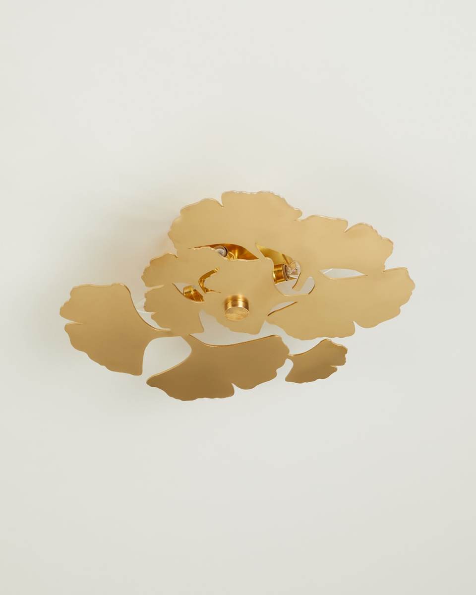 Small Ginkgo Flush Mount Light