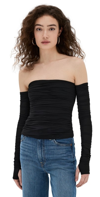 SIR. Jacques Off Shoulder Top Black