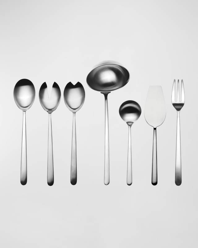 Linea Ice 7-Piece Full Flatware Serving Set