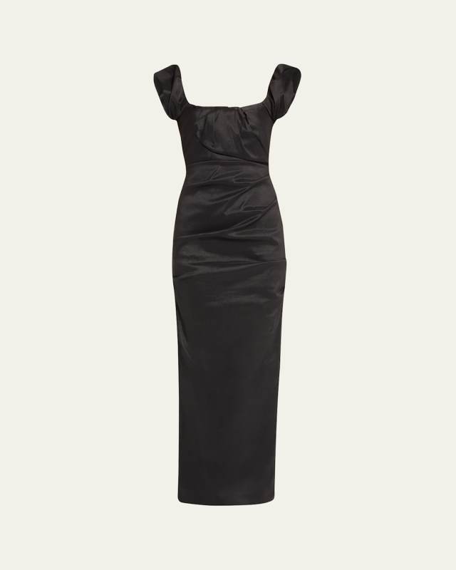Kalina Ruched Column Gown