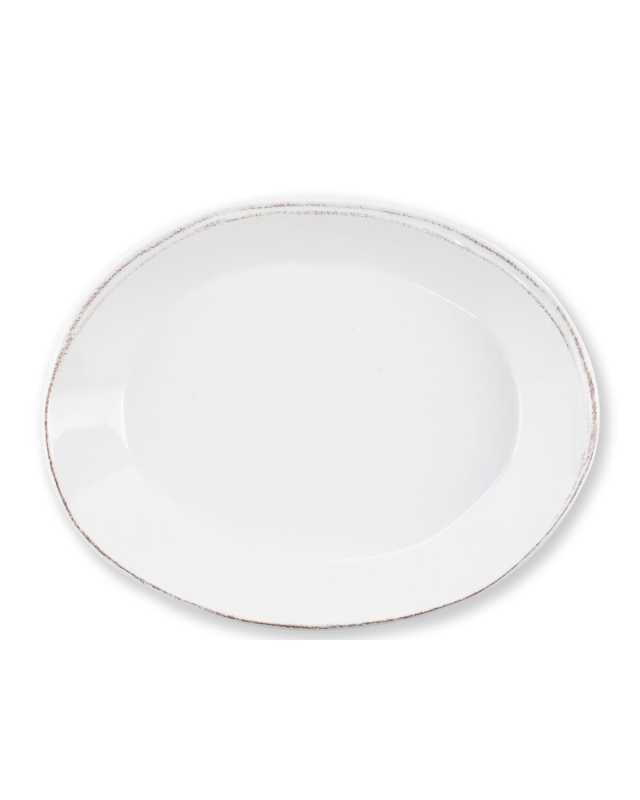 Lastra White Small Oval Baker