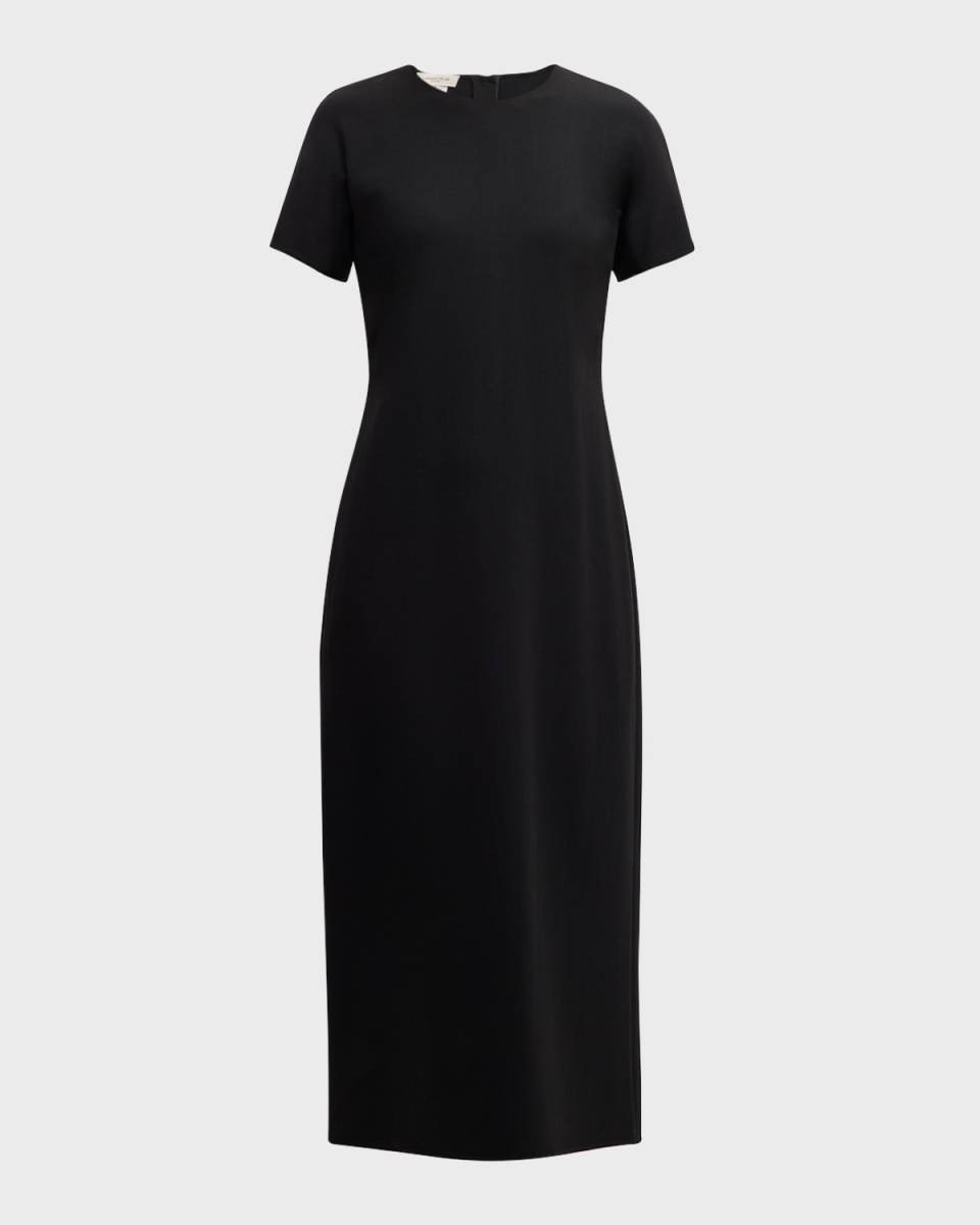 A-Line Wool-Blend Maxi Dress