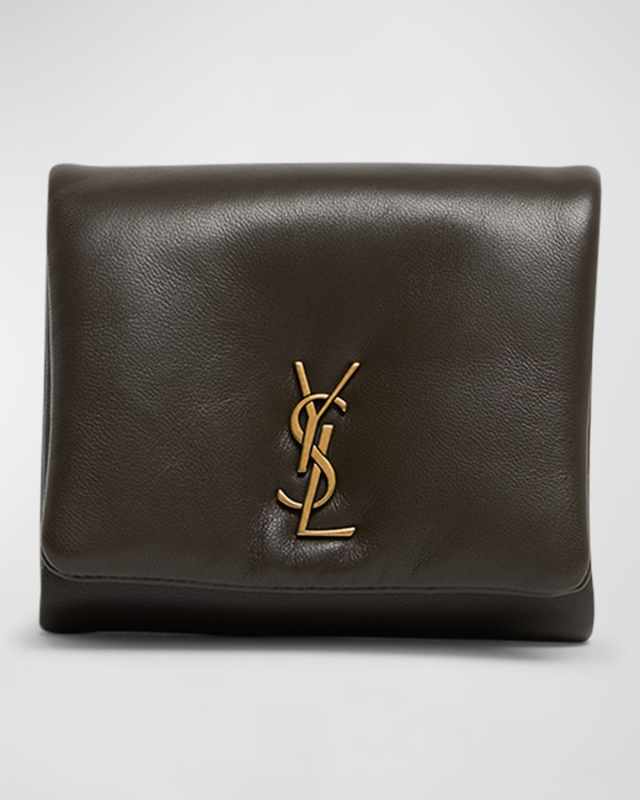 YSL Compact Wallet in Plonge Leather