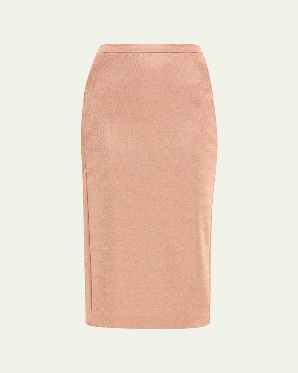 Lurex Bonded Jersey Pencil Skirt