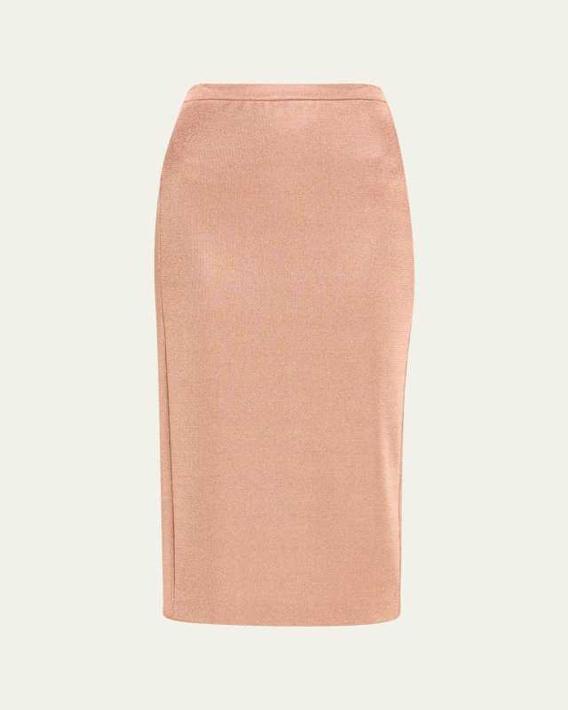 Lurex Bonded Jersey Pencil Skirt