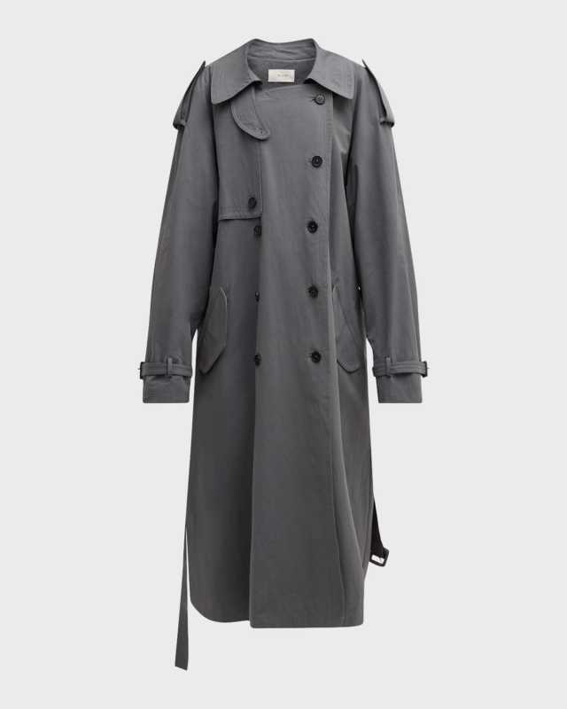 Avio Belted Long Trench Coat