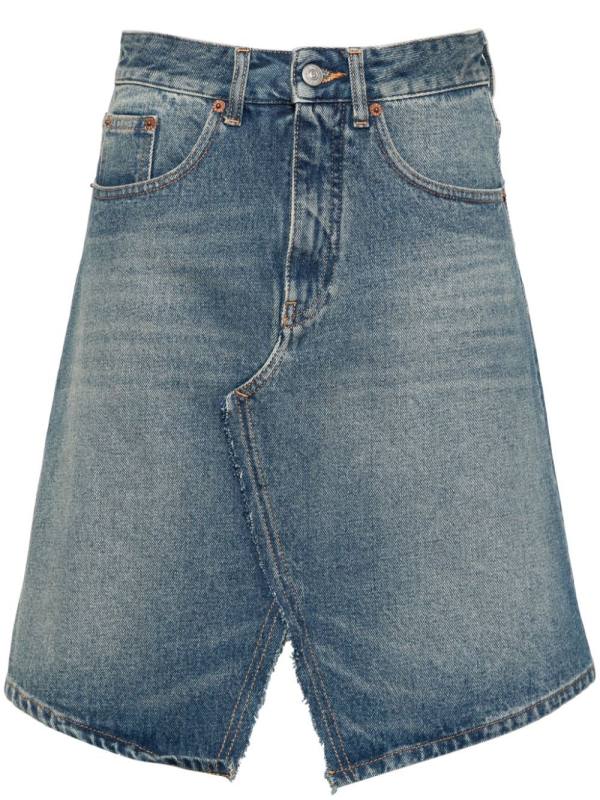 faded denim skirt