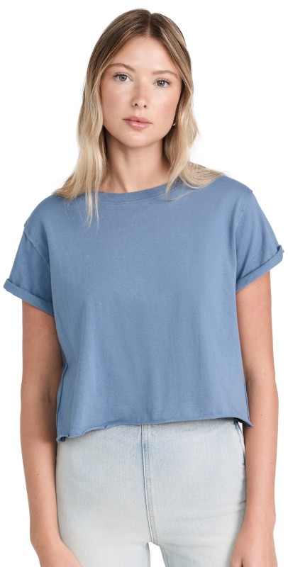 Free People The Perfect Tee Denim Grey