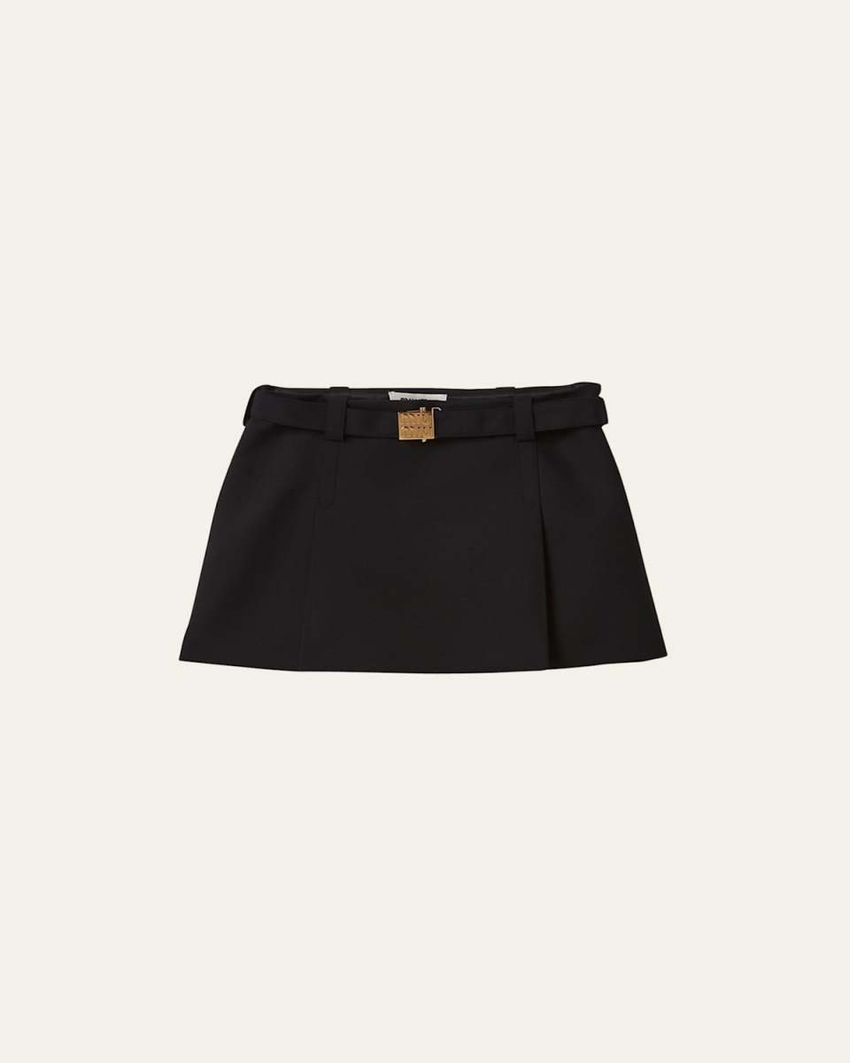 Grain de Poudre Mini Skirt with 3-D Belt