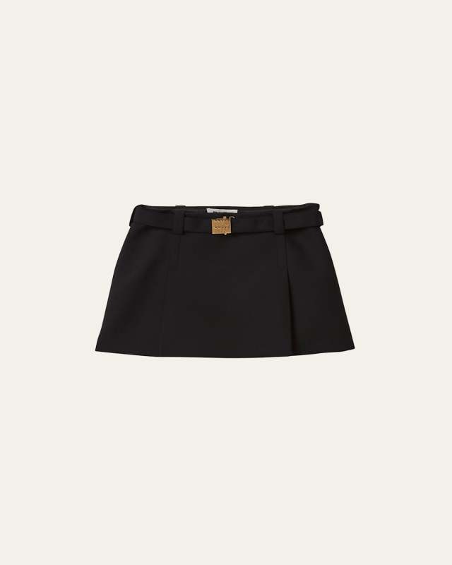 Grain de Poudre Mini Skirt with 3-D Belt