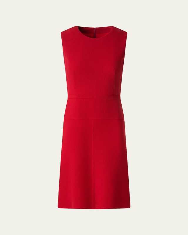 Sleeveless Sheath Wool Dress