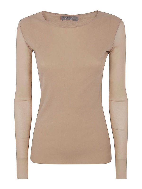 D. Exterior Pull Col Rond - Marron
