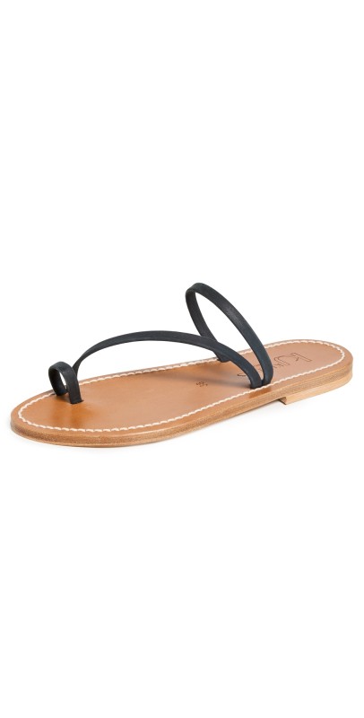 K. Jacques Actium Sandals Nubuck Noir