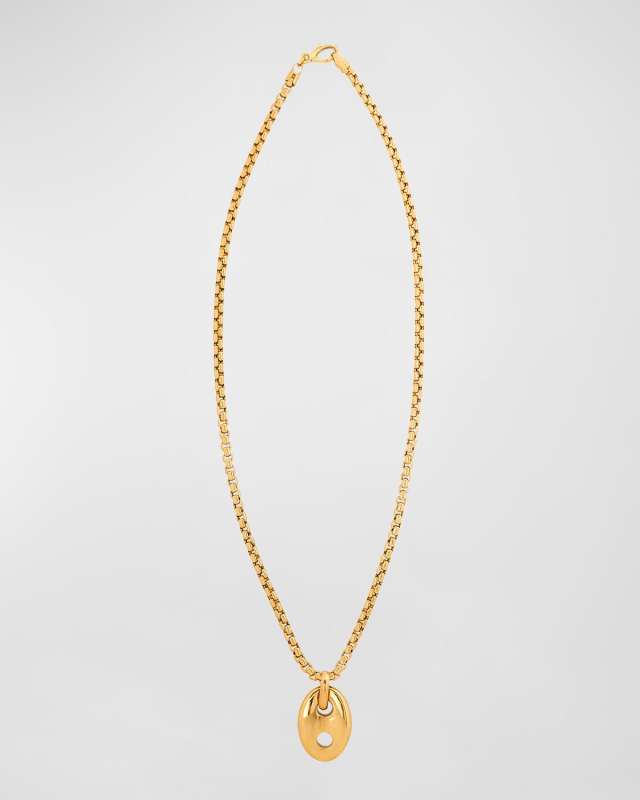 18K Gold Vertical Mariner Necklace