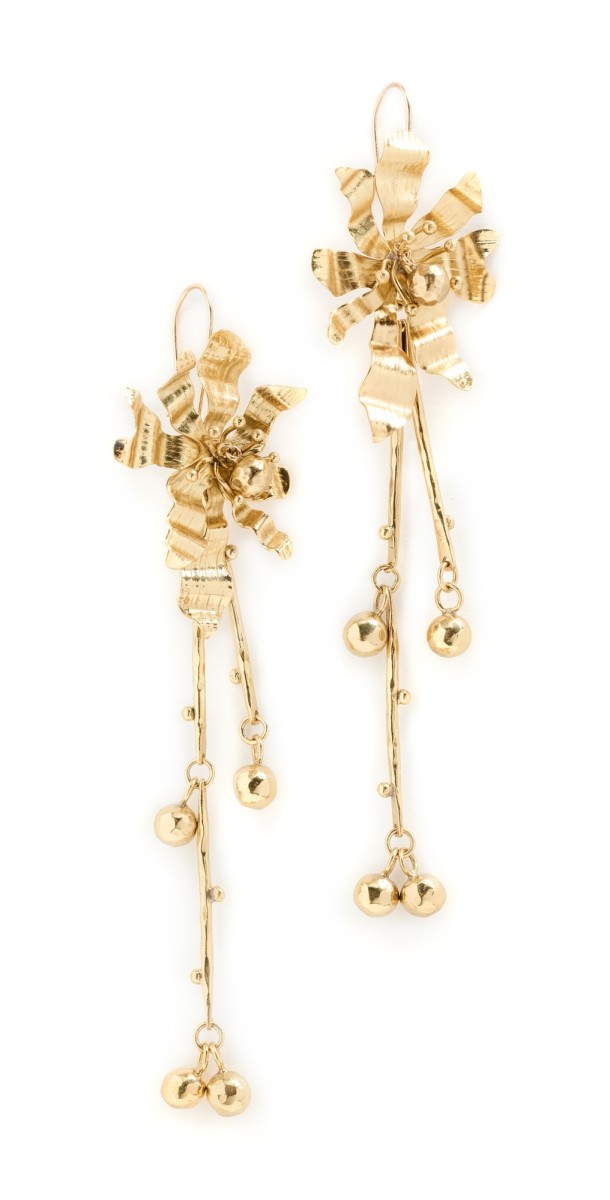 Ulla Johnson Floret Drop Earrings Brass