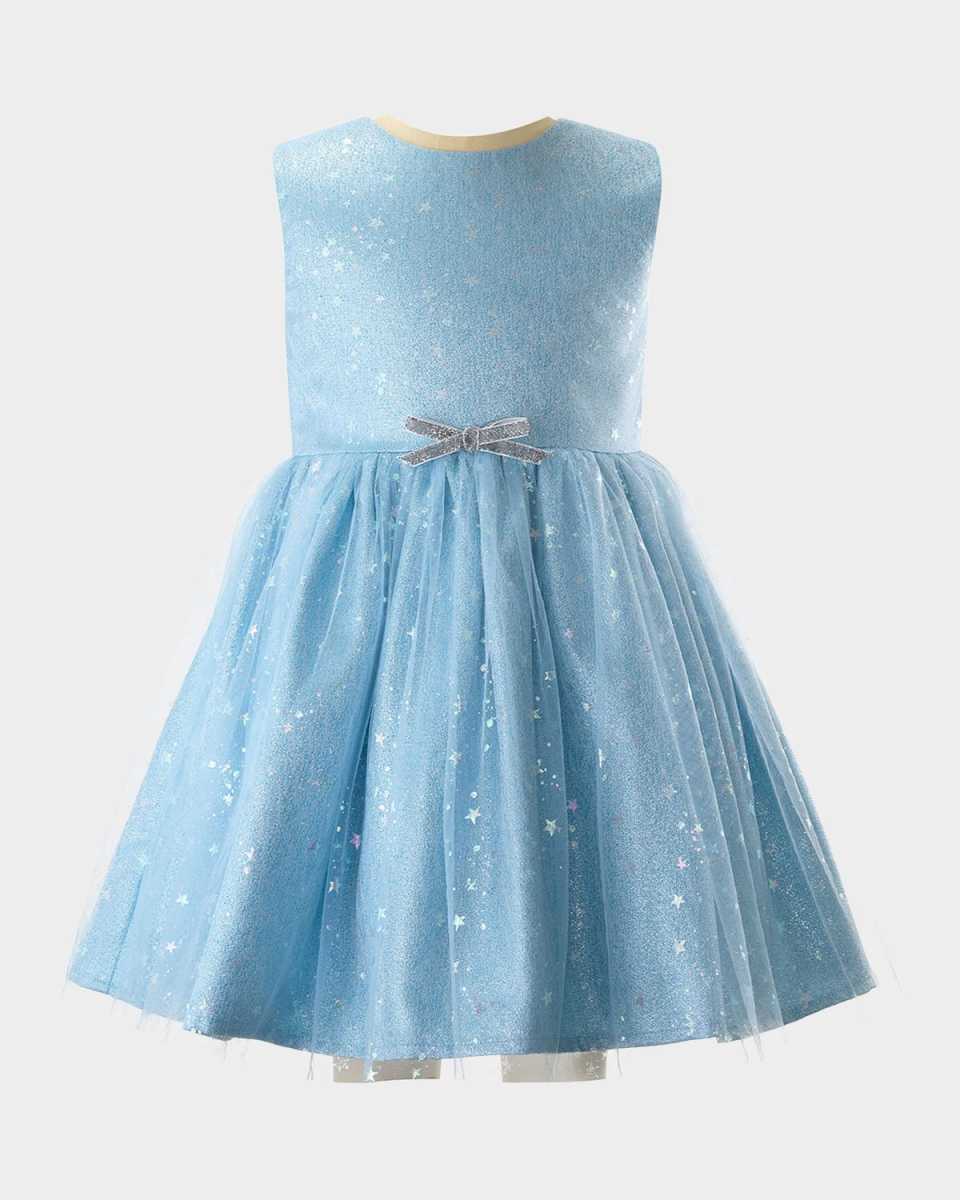 Girl's Sparkle Star Tulle Dress, Size 2-14