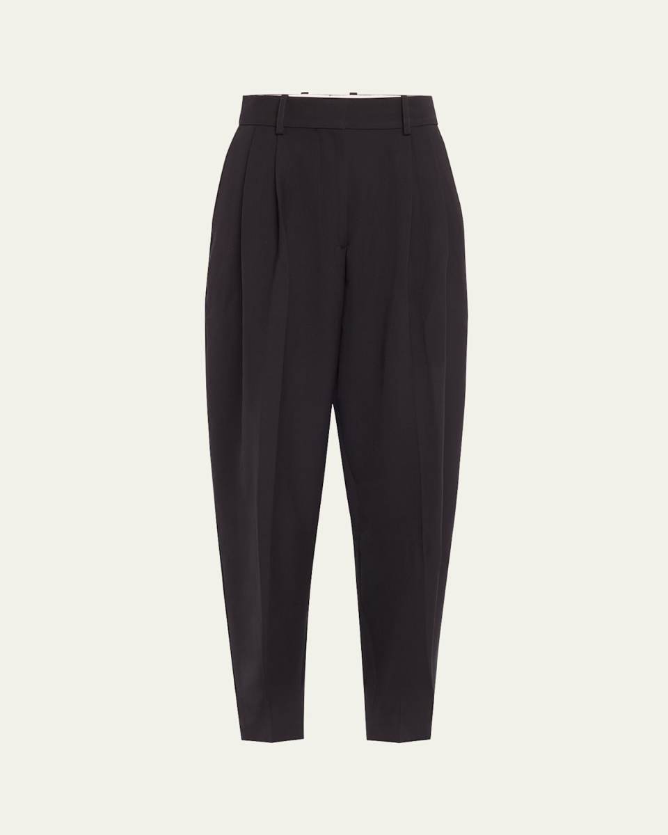 Tapered Double-Pleat Pants