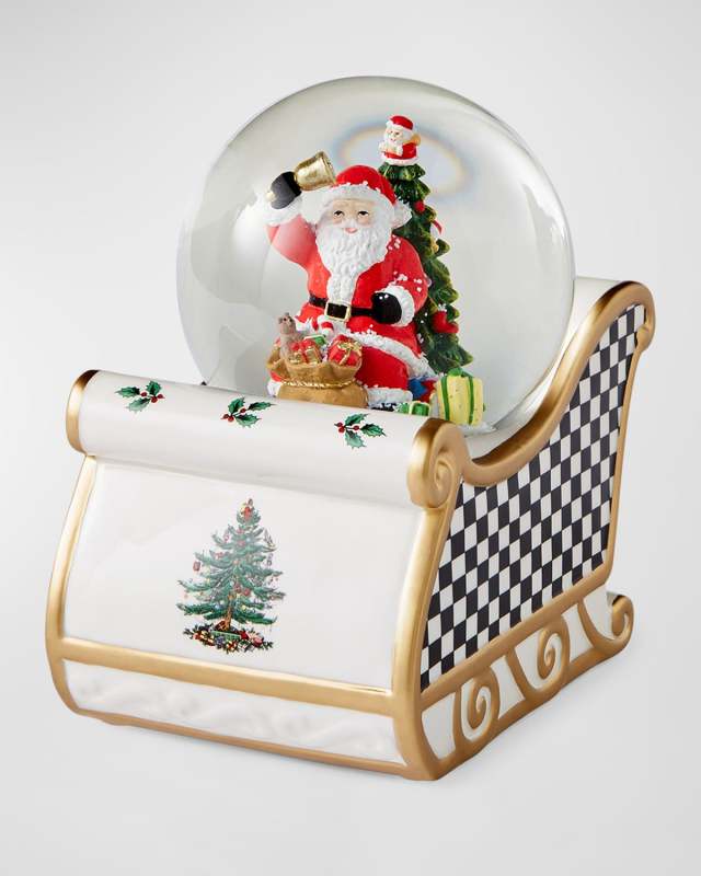 Christmas Tree Checker Snow Globe